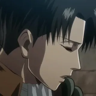 ⚔ Levi Attack on Titan Levi Ackerman, Attack on Titan, Anime, Militer, Kekerasan, Karakter telegram sticker