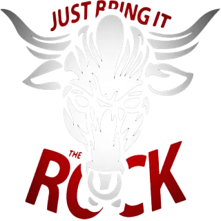 🐮 The Rock JUST BRING IT THE ROCK wrestling, sports, entertainment, dwayne johnson telegram sticker