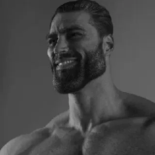 💪 Gigachad, Meme, Porträt, Mann, Internet Meme, Chad, Maskulin whatsapp sticker