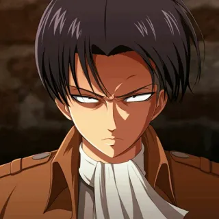 🖤 Levi Ackerman Attack on Titan Anime, Personage, Fanart, Levi Ackerman, Attack on Titan, Serieus telegram sticker