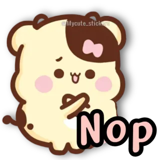 🐻 Nop schattig, dier, sticker, kawaii, beer, cartoon, illustratie telegram sticker
