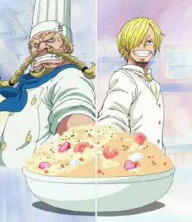 🌊 Sanji One Piece Anime, Koch, Kochen, Essen, Charakter telegram sticker