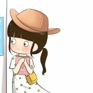 🌟 chica, dibujos animados, sombrero, lindo, anime, ilustración telegram sticker
