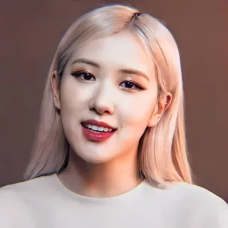 🍐 Rose mujer, cantante, ídolo, retrato, rubia, asiática telegram sticker