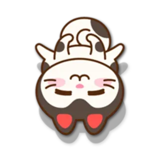 😑 kot, słodki, zwierzę, kawaii, naklejka, kreskówka telegram sticker