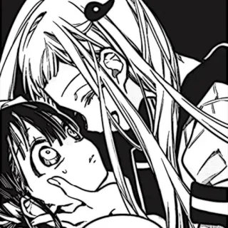 🩹 Anime, Manga, Abrazo, Blanco y negro, Emocional, Dibujos animados telegram sticker
