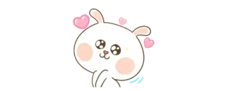 ✨ coniglio, coniglietto, carino, animale, kawaii, cuore whatsapp sticker