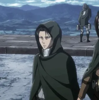 🏹 Levi Ackerman Attack on Titan Anime, Levi, Ackerman, Atak Tytanów, Żołnierz telegram sticker