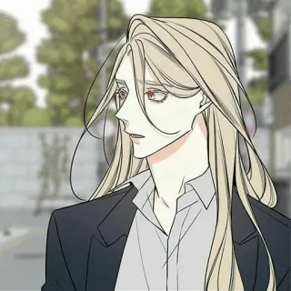 🧬 Anime, Masculino, Pelo Largo, Personaje, Ilustración, Arte telegram sticker