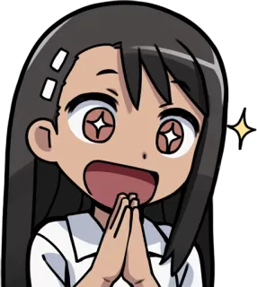🤩 Nagatoro Don't Toy with Me, Miss Nagatoro anime, manga, nagatoro, excited, happy, cute, kawaii telegram sticker