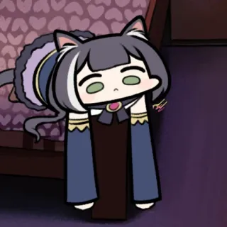👀 Catgirl, Anime, Carino, Chibi, Cartone animato telegram sticker