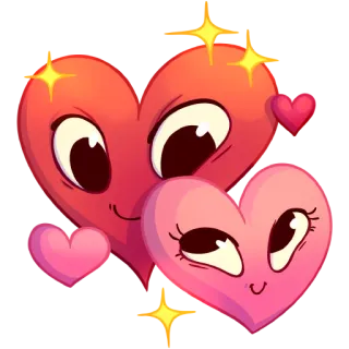 💕 Herz, Liebe, Romantik, Süß, Cartoon, Aufkleber whatsapp sticker