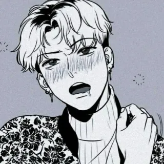 🥵 アニメ, マンガ, 表情, 人物, アート, イラスト telegram sticker