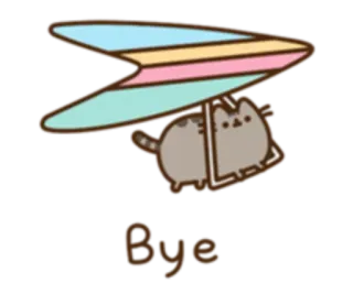 👋 Bye chat, pusheen, deltaplane, vol, au revoir telegram sticker