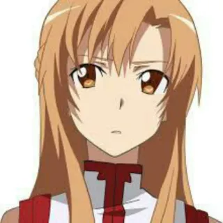 😕 Asuna Yuuki Sword Art Online Asuna, Sword Art Online, Anime, femmina, personaggio telegram sticker