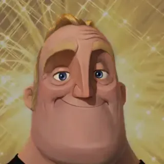 😃 Mr. Incredible The Incredibles 미스터 인크레더블, 캐릭터, 미소, 픽사, 디즈니, 인크레더블 telegram sticker