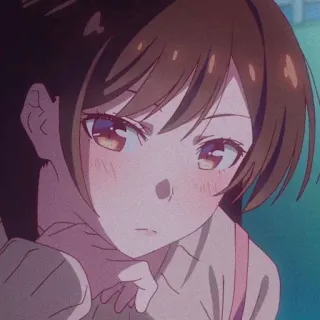🍫 Anime, Kreskówka, Kobieta, Dziewczyna, Portret whatsapp sticker