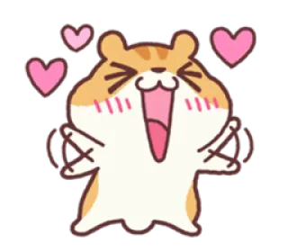 ❤ 仓鼠, 爱, 心, 可爱, 动物, 快乐 telegram sticker