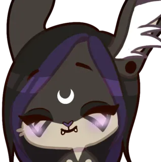 🙏 Anime, Lindo, Animal, Orejas, Luna, Conejo telegram sticker
