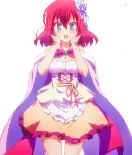 😏 Stephanie Dola No Game No Life anime, dziewczyna, słodkie, różowe włosy, niebieskie oczy, fantasy, No Game No Life, Stephanie Dola telegram sticker