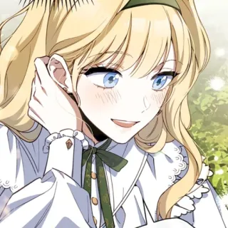 😀 アニメ, マンガ, 女性, 金髪, 女の子, キャラクター telegram sticker