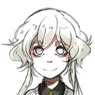 🤍 sticker, anime, character, portrait, illustration telegram sticker
