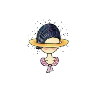 💫 Cartone animato, Donna, Carino, Illustrazione, Personaggio, Disegno telegram sticker