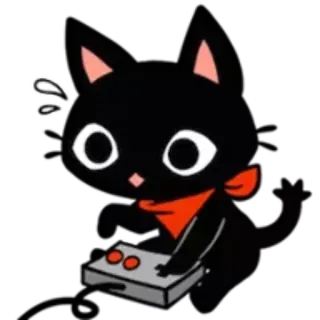 🎮 gato, gamer, joystick, video game, controle telegram sticker
