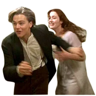 😊 Jack Dawson Titanic película, romance, Leonardo DiCaprio, Kate Winslet, Titanic whatsapp sticker