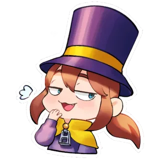 😁 Hat Kid A Hat in Time hat kid, a hat in time, videojuego, pegatina, lindo telegram sticker