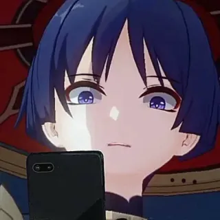 😳 Scaramouche Genshin Impact Anime, Jeu, Genshin Impact, Scaramouche, Personnage whatsapp sticker
