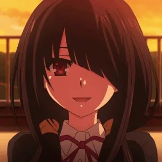 🍷 Kurumi Tokisaki Date A Live anime, girl, smile, date a live, kurumi tokisaki, animated telegram sticker