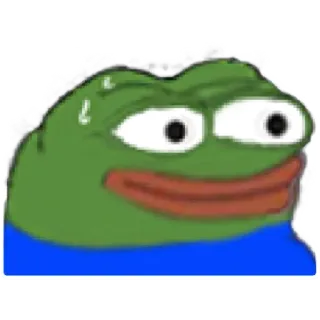 😁 Pepe the Frog เปเป้, เปเป้เดอะฟร็อก, มีม, ประหม่า, เหงื่อออก, กบ, มีมอินเทอร์เน็ต whatsapp sticker