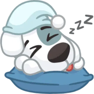 😴 dog, sleeping, cute, sleepy, cartoon telegram sticker