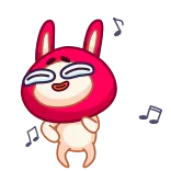 💃 bunny, sticker, cartoon, cute, animal telegram sticker