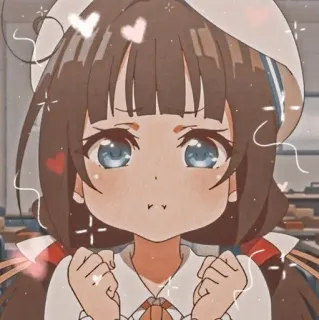 💗 chica anime, lindo, kawaii, dibujos animados, manga, personaje, ilustración telegram sticker