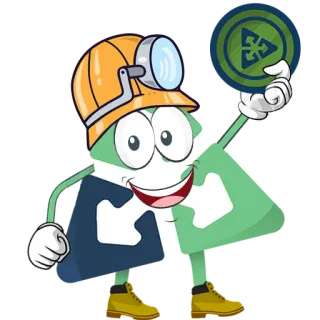 ⛏ 만화, 광부, 건설, 캐릭터, 안전모, 광업 telegram sticker