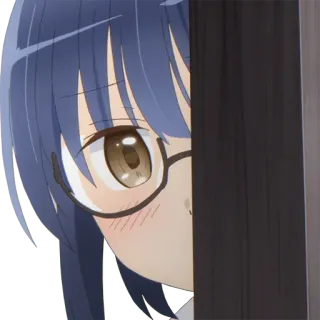 👀 Anime, Gadis, Kacamata, Lucu, Mengintip telegram sticker
