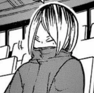 🏳 Kenma Kozume Haikyuu!! 켄마, 코즈메, 하이큐!!, 애니, 만화, 고양이 telegram sticker