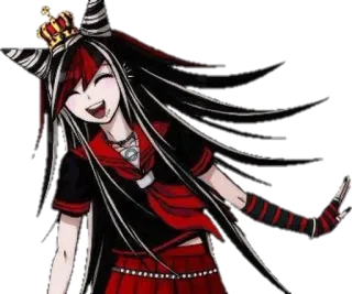 ✨ Ibuki Mioda Danganronpa Anime, Charakter, Lächeln, Krone, Gothic telegram sticker
