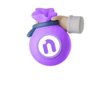 🤝 Túi tiền, Màu tím, Hoạt hình, Kỹ thuật số, Tài chính, Bàn tay, Đồng xu telegram sticker