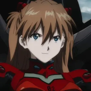 😏 Asuka Langley Sohryu Neon Genesis Evangelion Anime, Personaje, Chica, Evangelion, Pelirroja telegram sticker