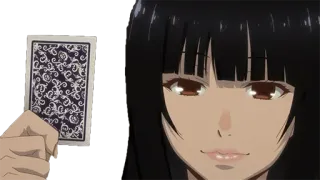🎲 Yumeko Jabami Kakegurui Anime, Kakegurui, Yumeko Jabami, Karte, Glücksspiel telegram sticker
