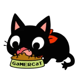 🙂 GAMERCAT chat, gamer, animal, animal de compagnie, dessin animé telegram sticker
