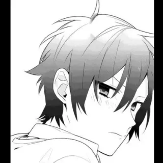 🖤 Anime, Manga, Portret, Personage, Illustratie telegram sticker