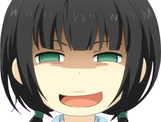 😱 Anime, Cartone animato, Borioso, Sorriso malefico, Personaggio, Ritratto whatsapp sticker