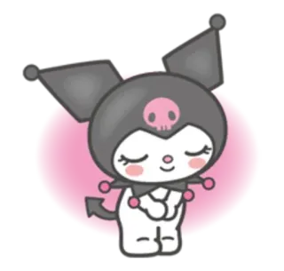 😊 Kuromi Anime, Leuk, Kawaii, Personage, Sanrio telegram sticker