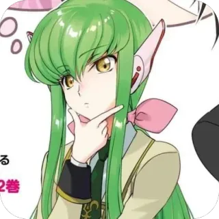 🫥 C.C. Code Geass whatsapp sticker