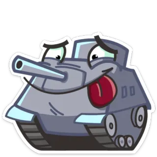 😋 tank, kartun, militer, kendaraan whatsapp sticker