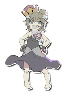 😁 Bowsette Bowser, Peach, Super Mario, Personagem de videogame, Fan art, Coroa, Monstro telegram sticker